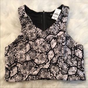 Express Snake Print Crop Top